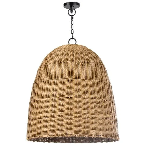 Coastal Living Beehive Large Outdoor Pendant - Natural - Regina Andrew - Beige