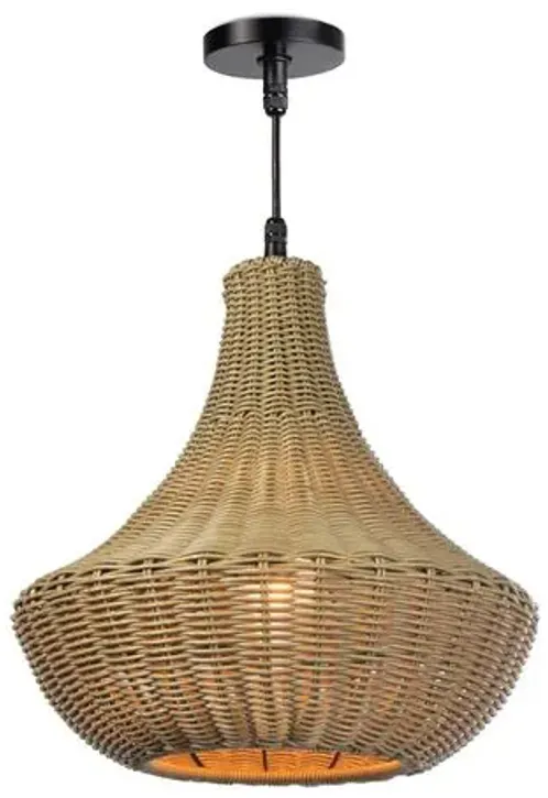 Vista Outdoor Chandelier - Weathered Gray - Regina Andrew - Beige