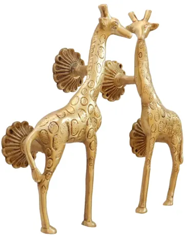 Gold Brass Giraffe Door Handles - Set of 2 - Interesting Things