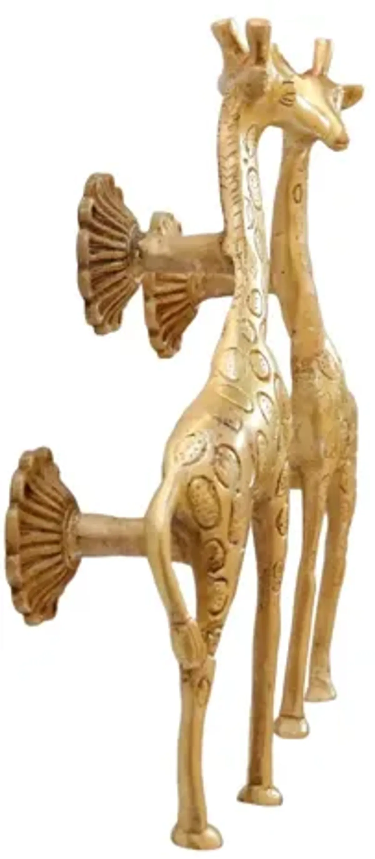 Gold Brass Giraffe Door Handles - Set of 2 - Interesting Things