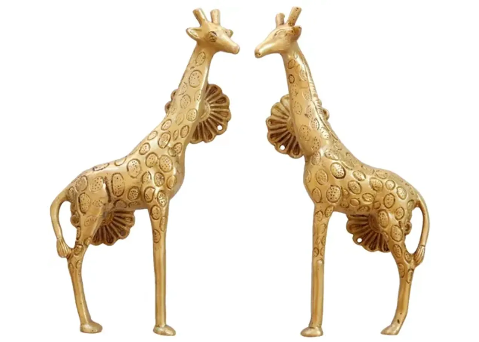 Gold Brass Giraffe Door Handles - Set of 2 - Interesting Things