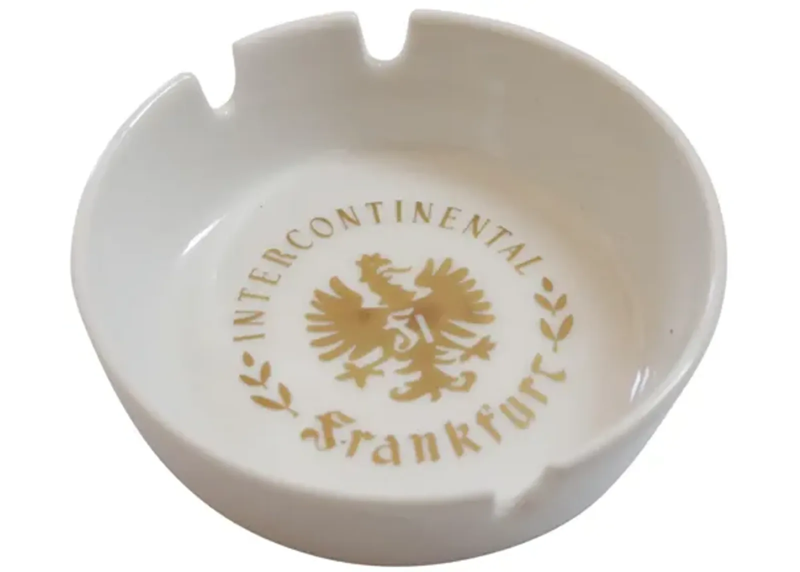 Intercontinental Hotel Frankfurt Ashtray - Interesting Things - Gold