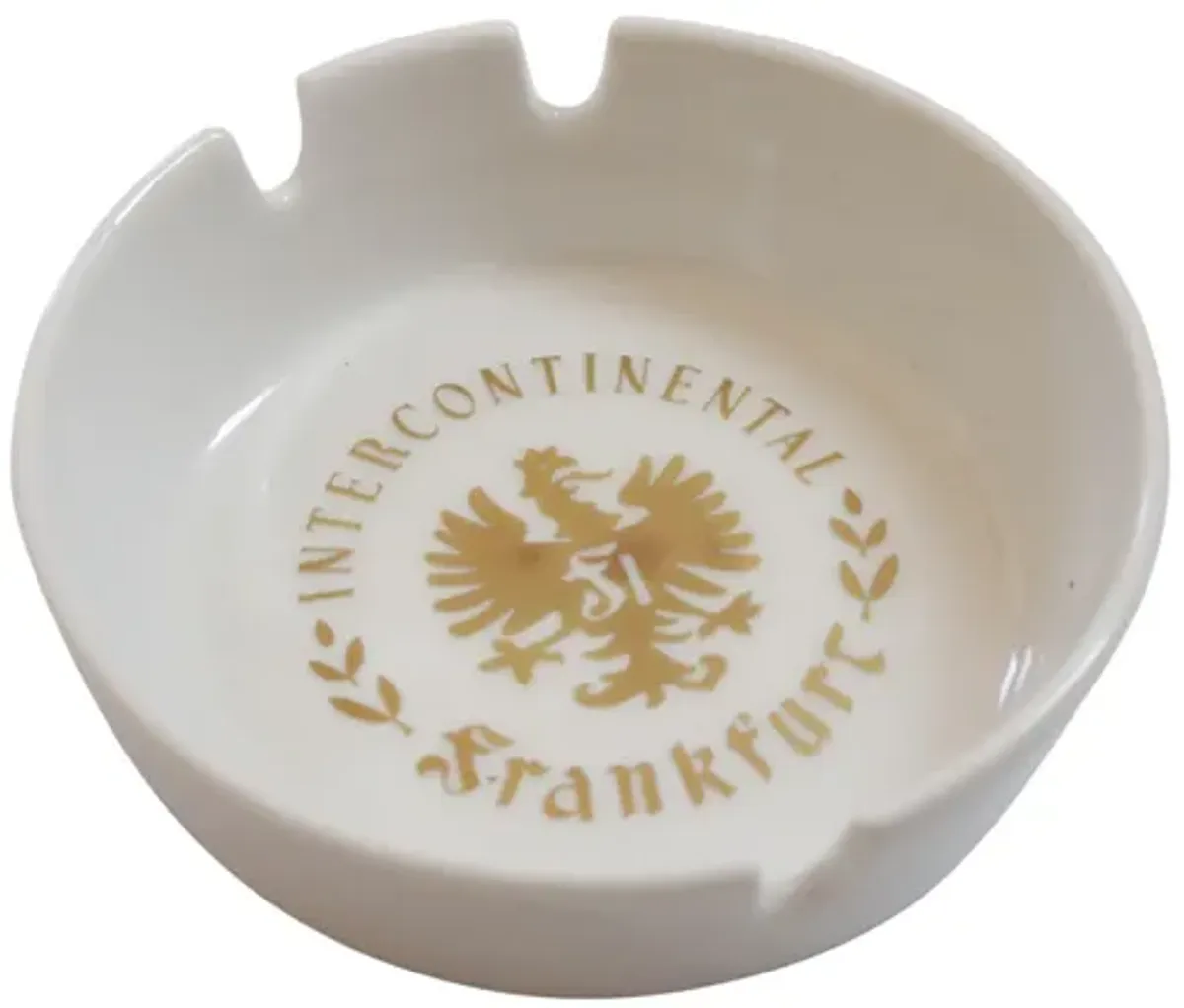 Intercontinental Hotel Frankfurt Ashtray - Interesting Things - Gold