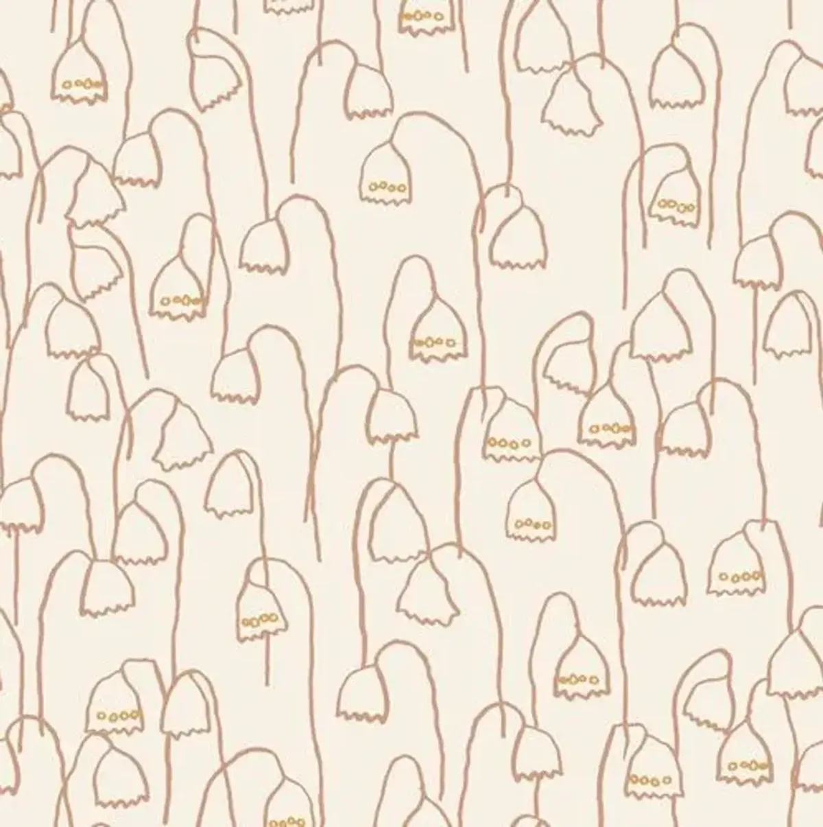 Baby Bells Susan Hable Wallpaper - Sunset - Soicher Marin - Brown