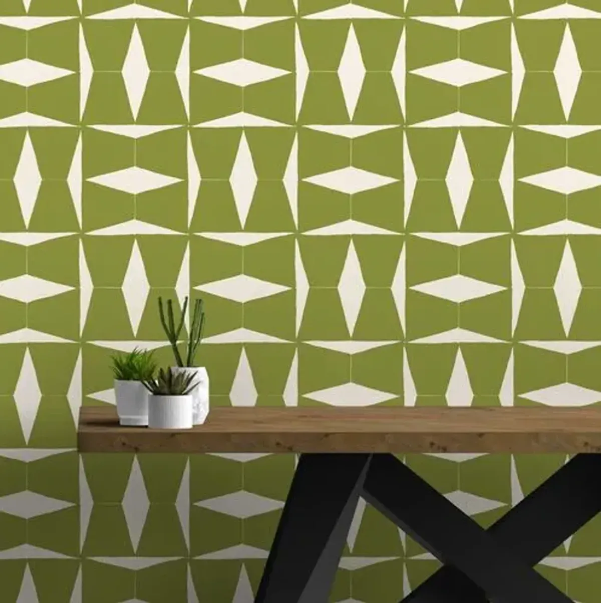 Brancusi Susan Hable Wallpaper - Napa - Soicher Marin - Green