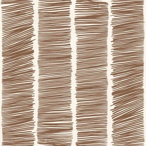 Hash Marks Susan Hable Wallpaper - Chocolate - Soicher Marin - Brown