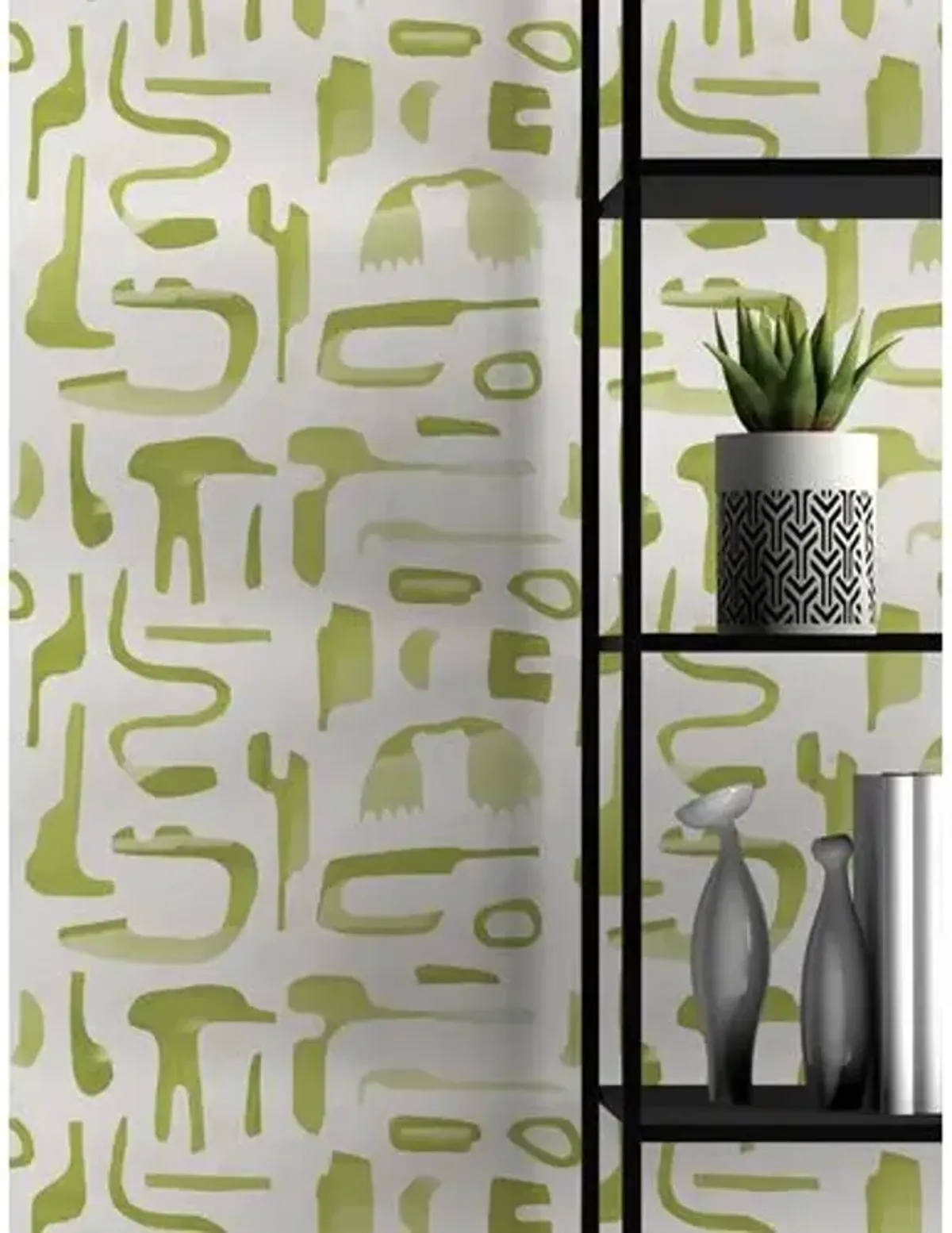 Canvas Susan Hable Wallpaper - Napa - Soicher Marin - Green