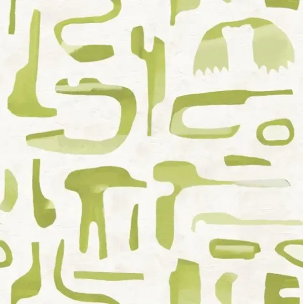 Susan Hable - Canvas Wallpaper - Napa - Soicher Marin - Green
