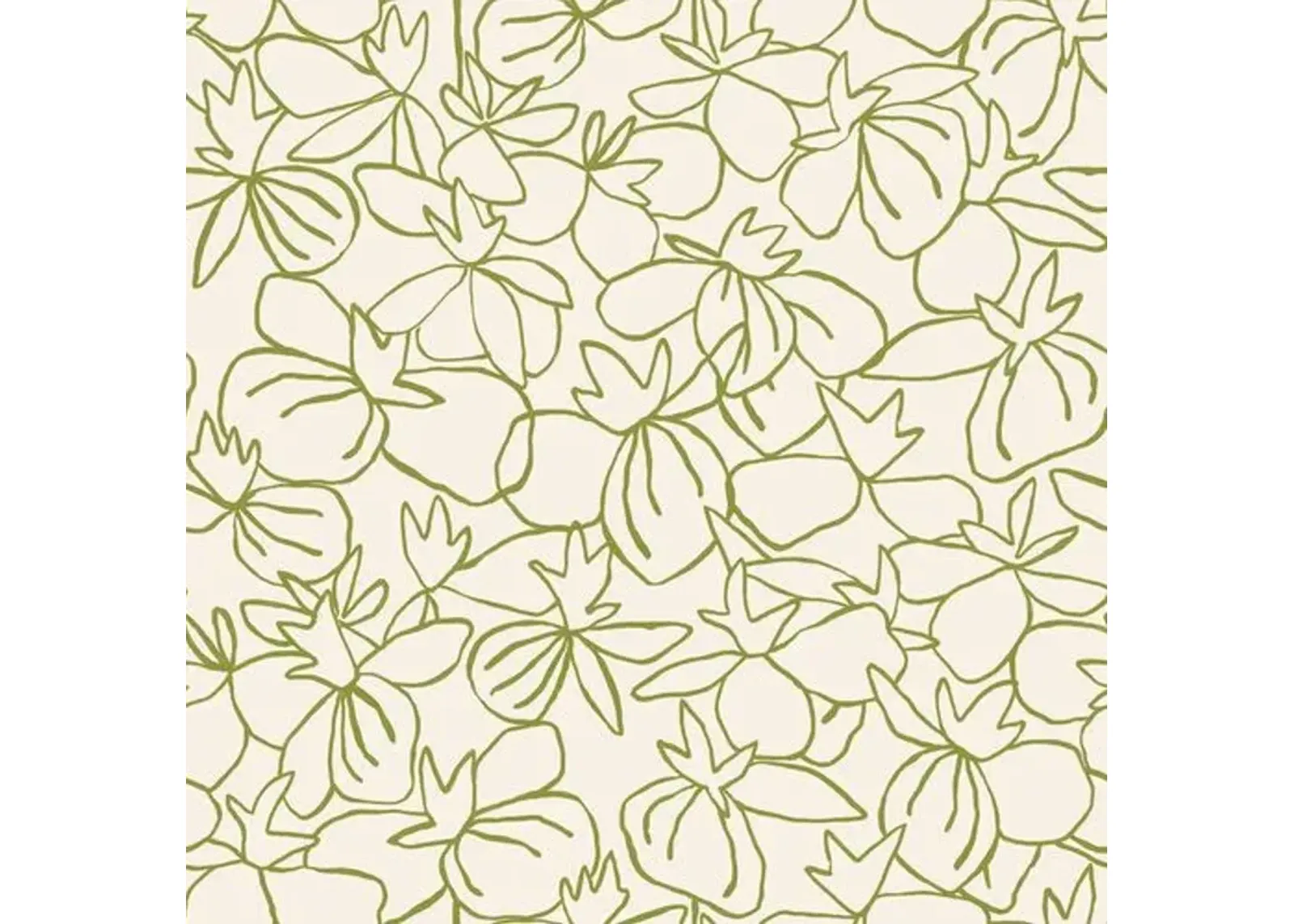 Flowers Susan Hable Wallpaper - Napa - Soicher Marin - Green