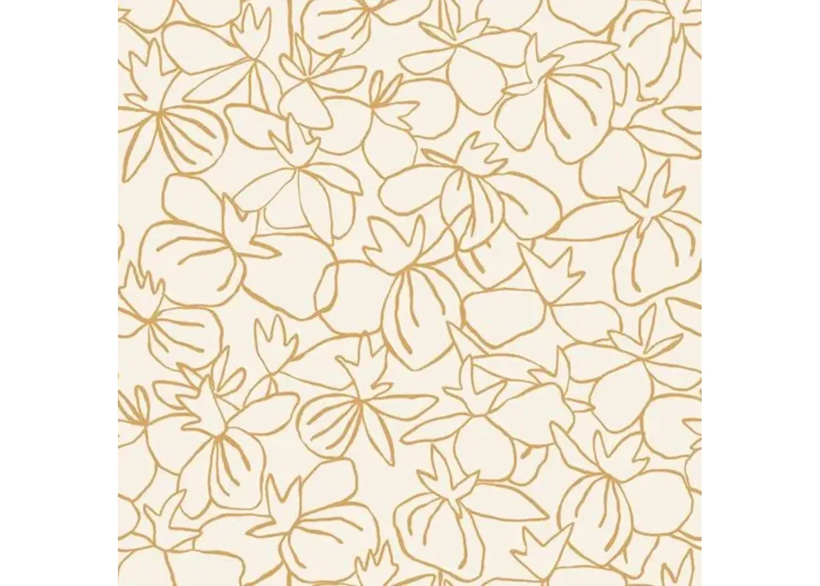 Flowers Susan Hable Wallpaper - Sunset - Soicher Marin - Gold