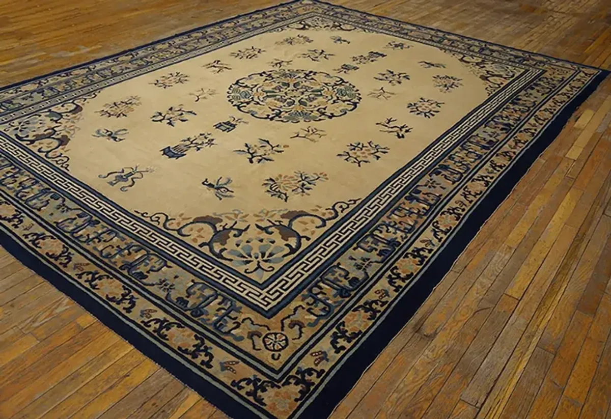 Chinese Peking Rug 11'9" x 9'0" - Blue - Blue