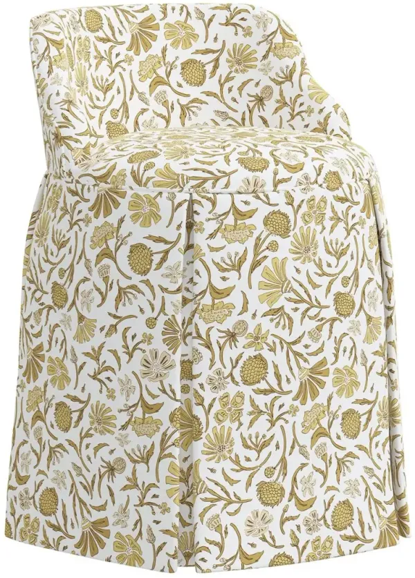 Addie Vanity Stool, Vine Botanical