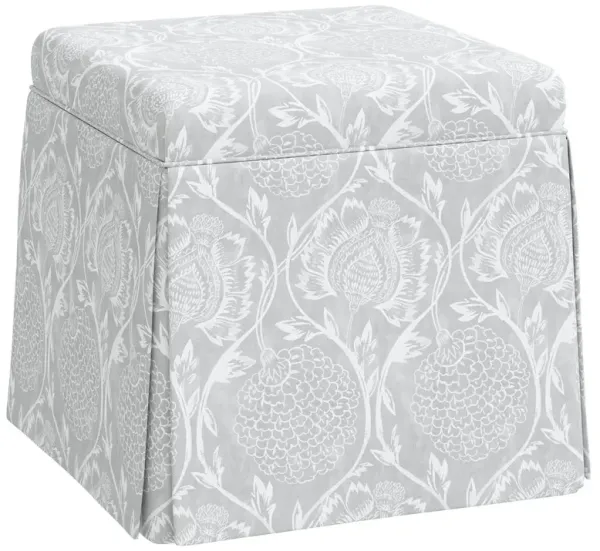 Anne Skirted Ottoman, Ranjit Floral