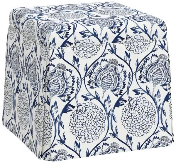 Anne Skirted Ottoman, Ranjit Floral