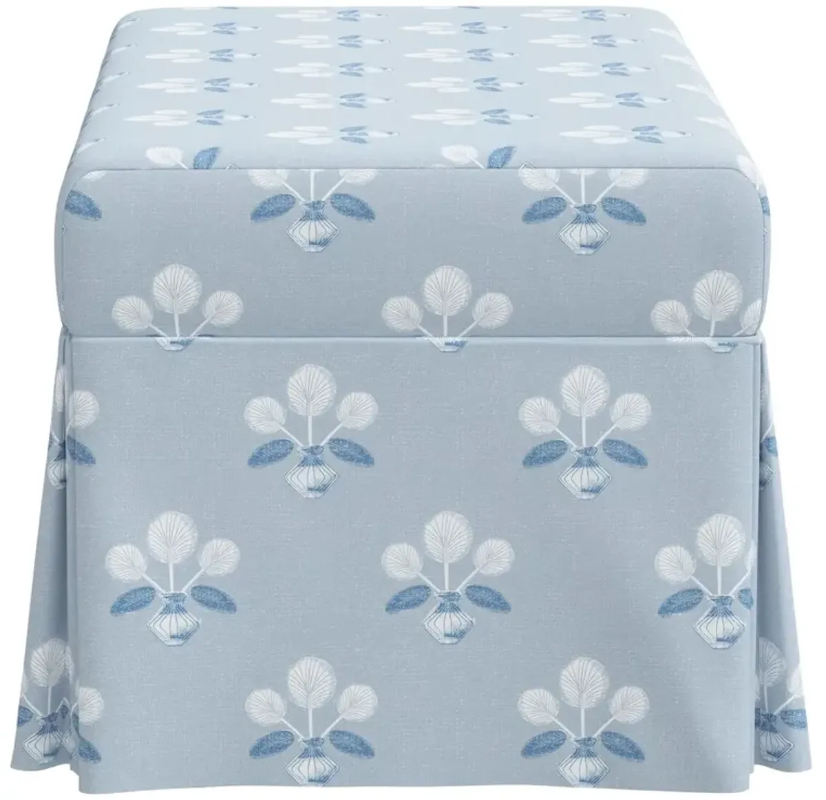 Hayworth Storage Bench, Block Vase Floral
