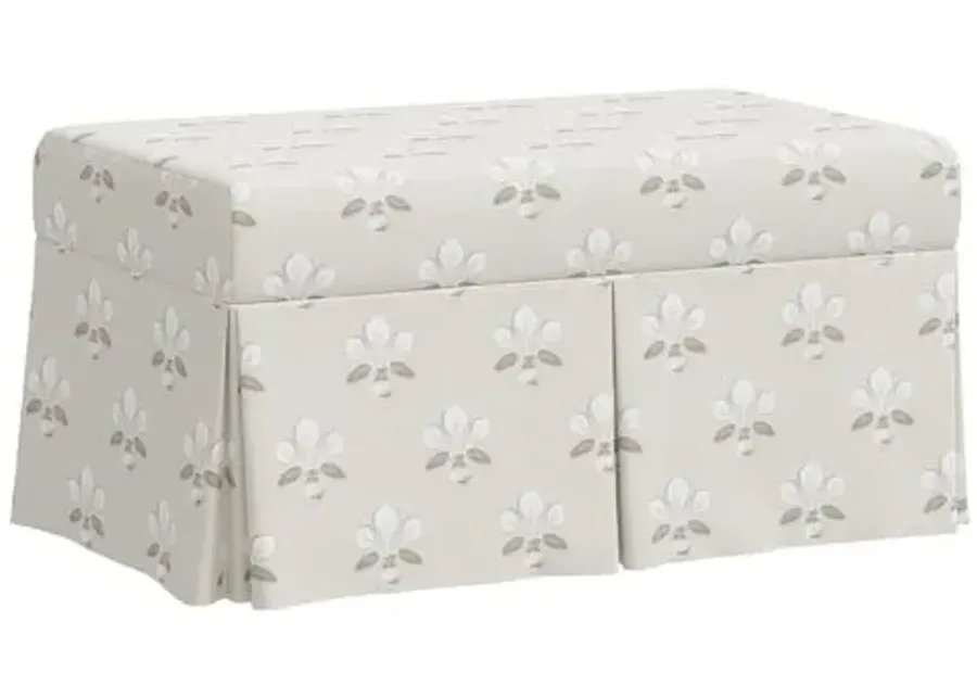 Hayworth Storage Bench - Block Vase Floral - Beige