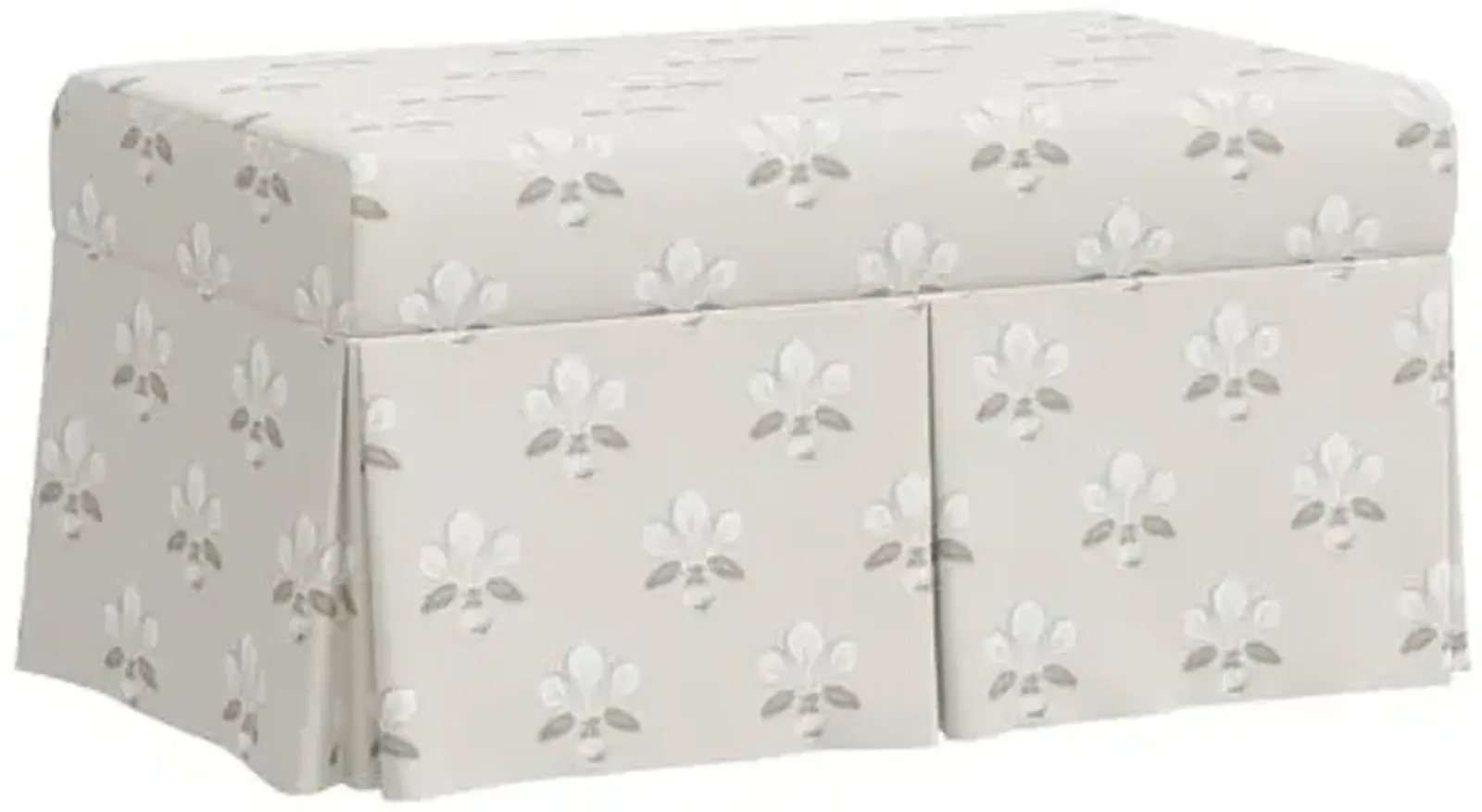 Hayworth Storage Bench - Block Vase Floral - Beige