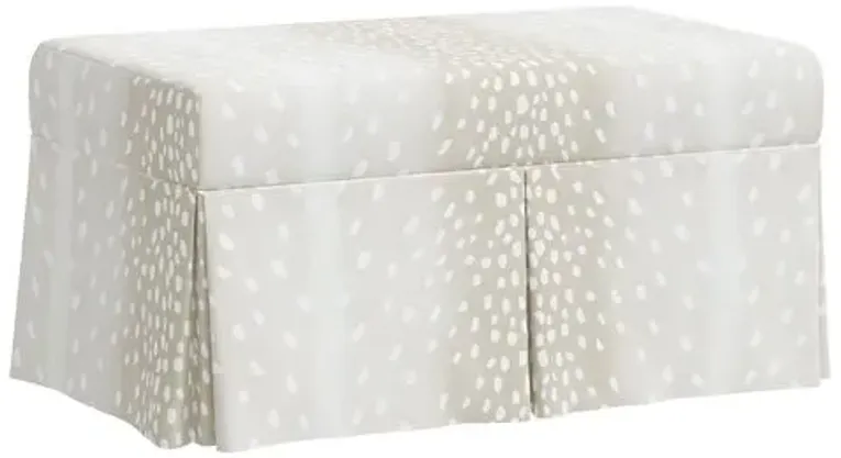 Hayworth Storage Bench - Fawn Stripe - Beige