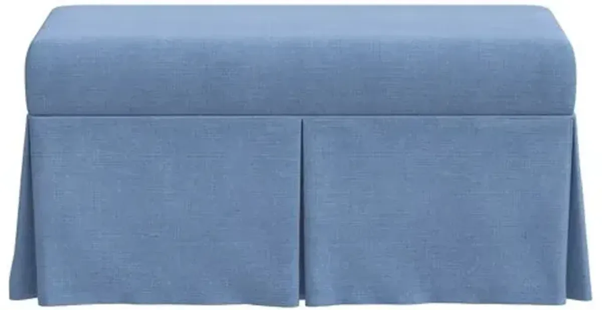 Hayworth Storage Bench - Denim - Blue