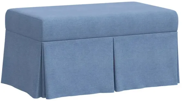 Hayworth Skirted Storage Bench, Linen