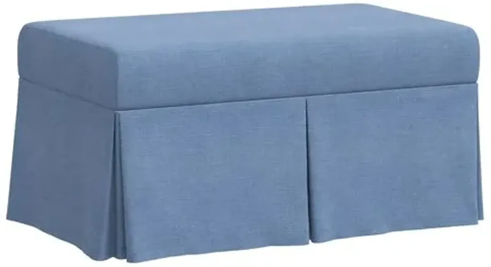 Hayworth Storage Bench - Denim - Blue