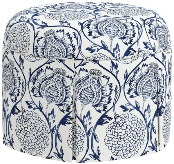 Liza Skirted Ottoman, Ranjit Floral