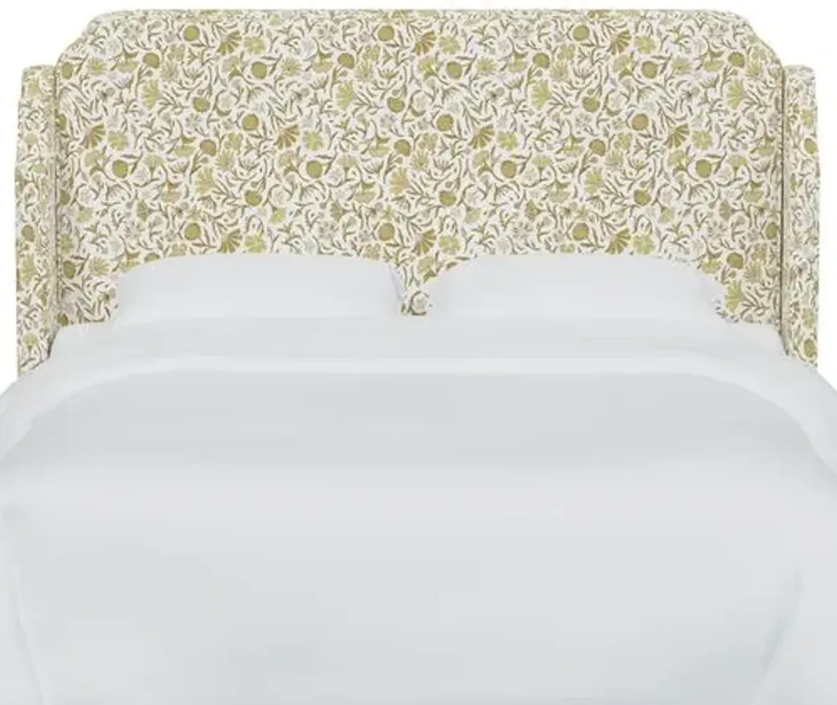 Aurora Wingback Headboard - Vine Botanical - Yellow