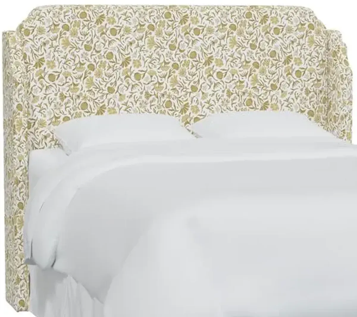 Aurora Wingback Headboard - Vine Botanical - Yellow