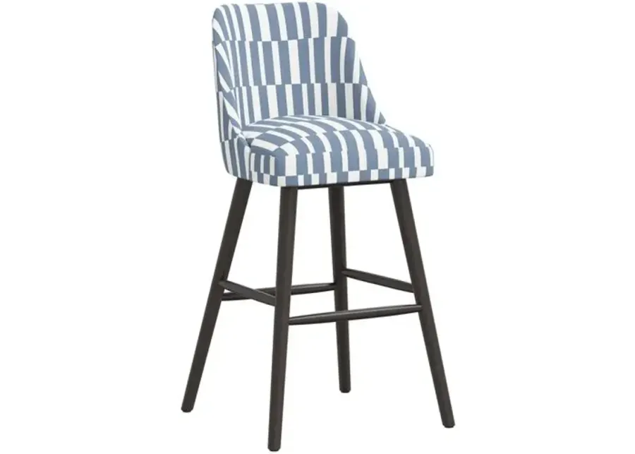 Barron Barstool - Jump Stripe - Blue