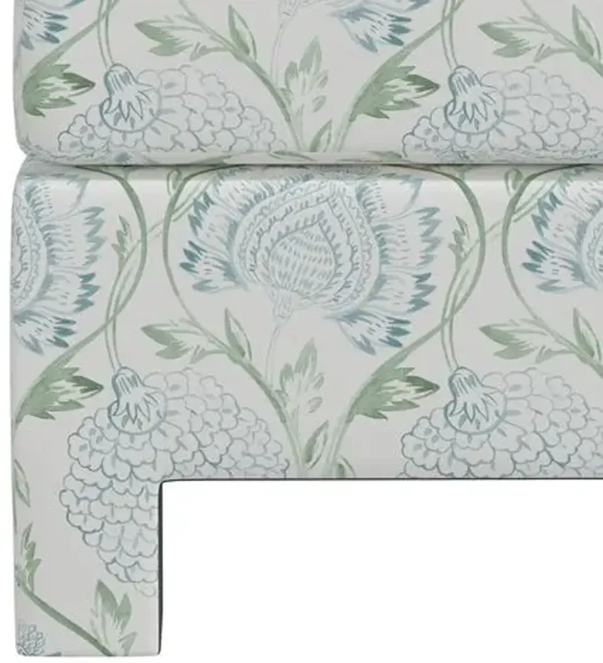 Bryn Ottoman - Ranjit Floral Sage - Green