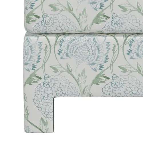 Bryn Ottoman - Ranjit Floral Sage - Green