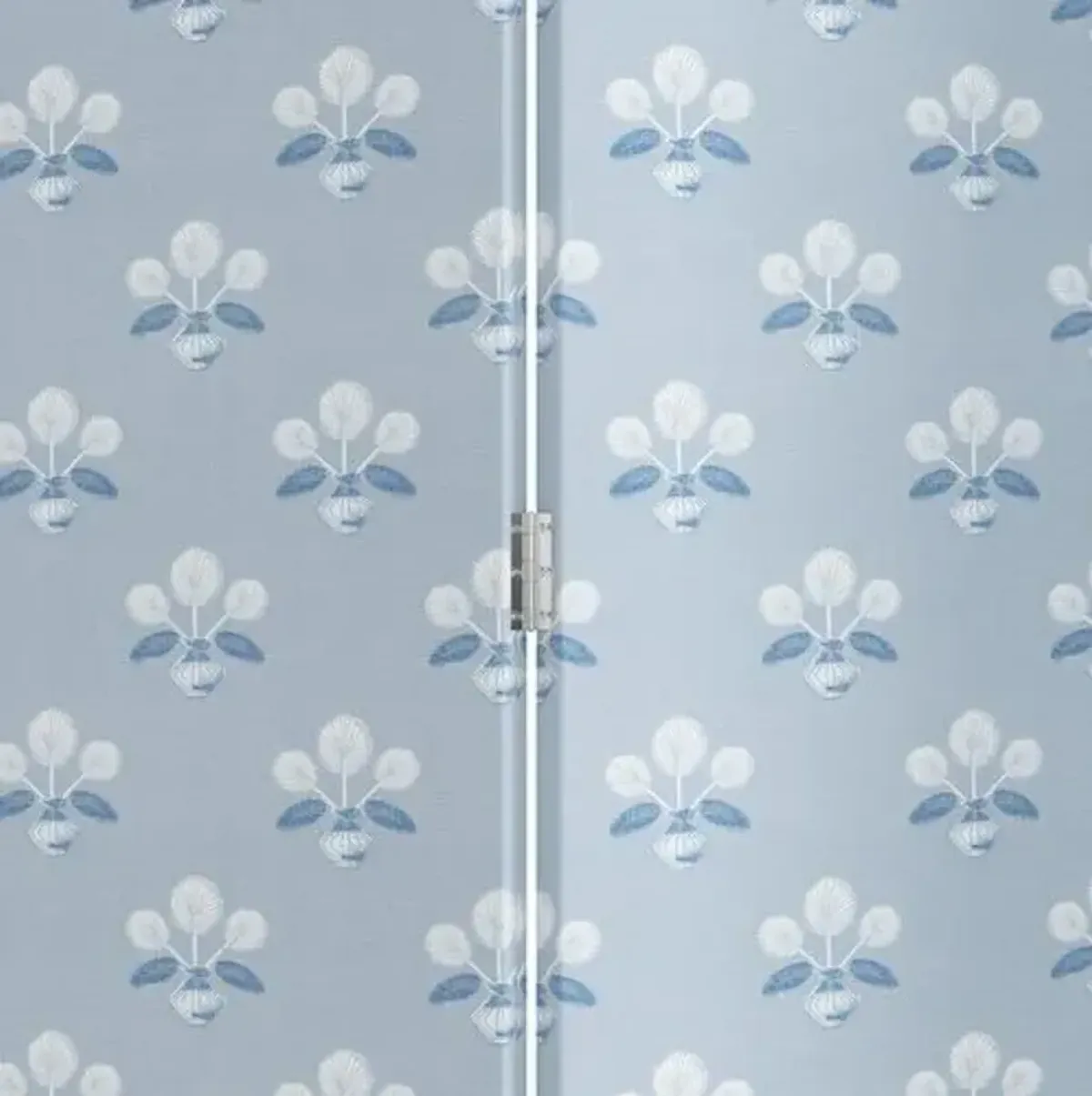 Charlotte Room Screen - Block Vase Floral - Blue