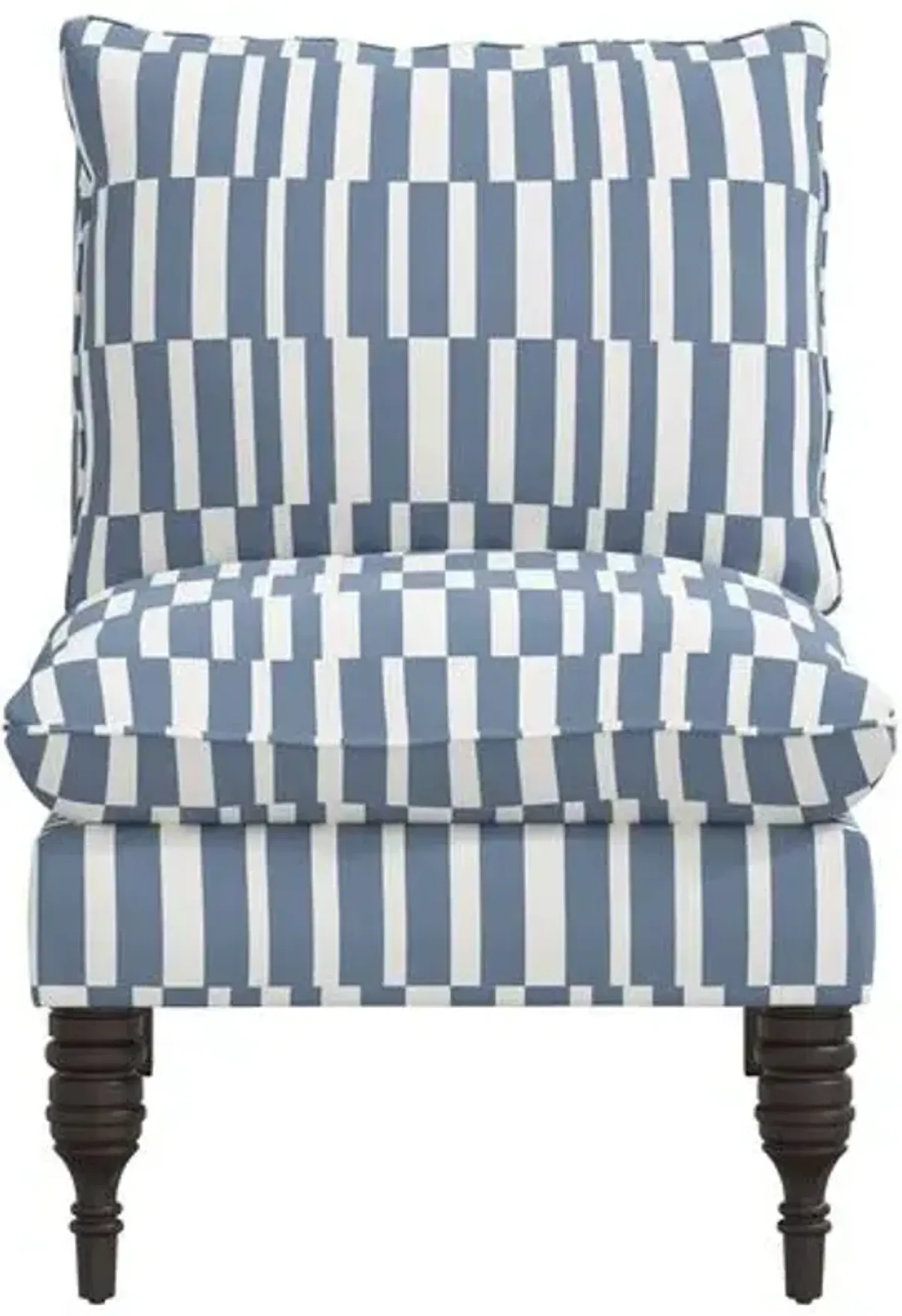 Daphne Slipper Chair - Jump Stripe - Blue