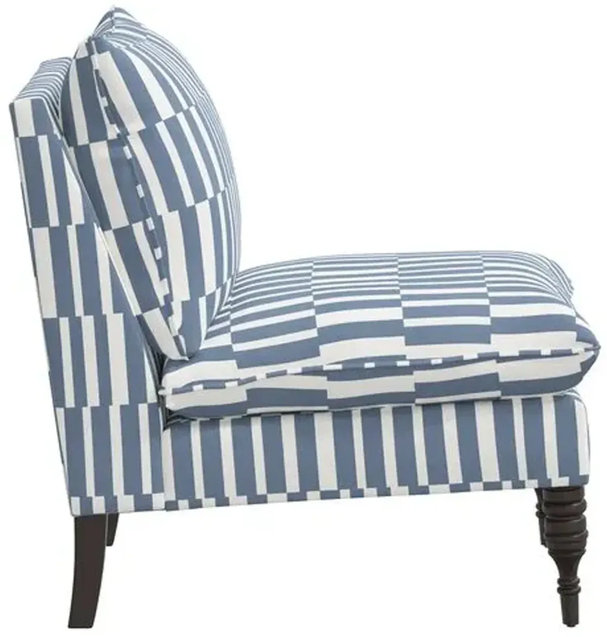 Daphne Slipper Chair - Jump Stripe - Blue