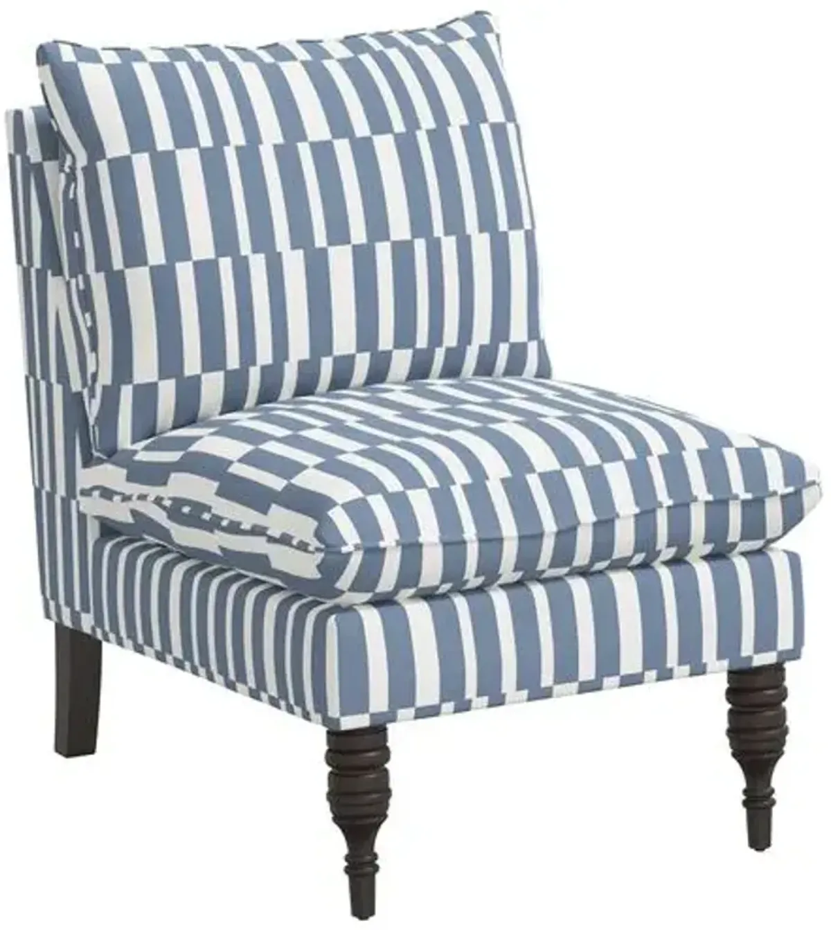 Daphne Slipper Chair - Jump Stripe - Blue