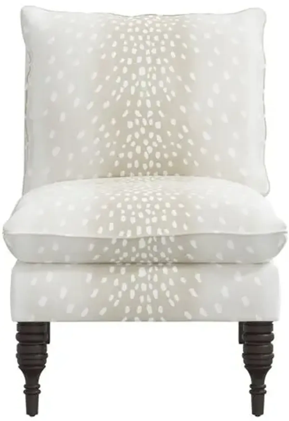 Daphne Slipper Chair - Fawn Stripe - Beige