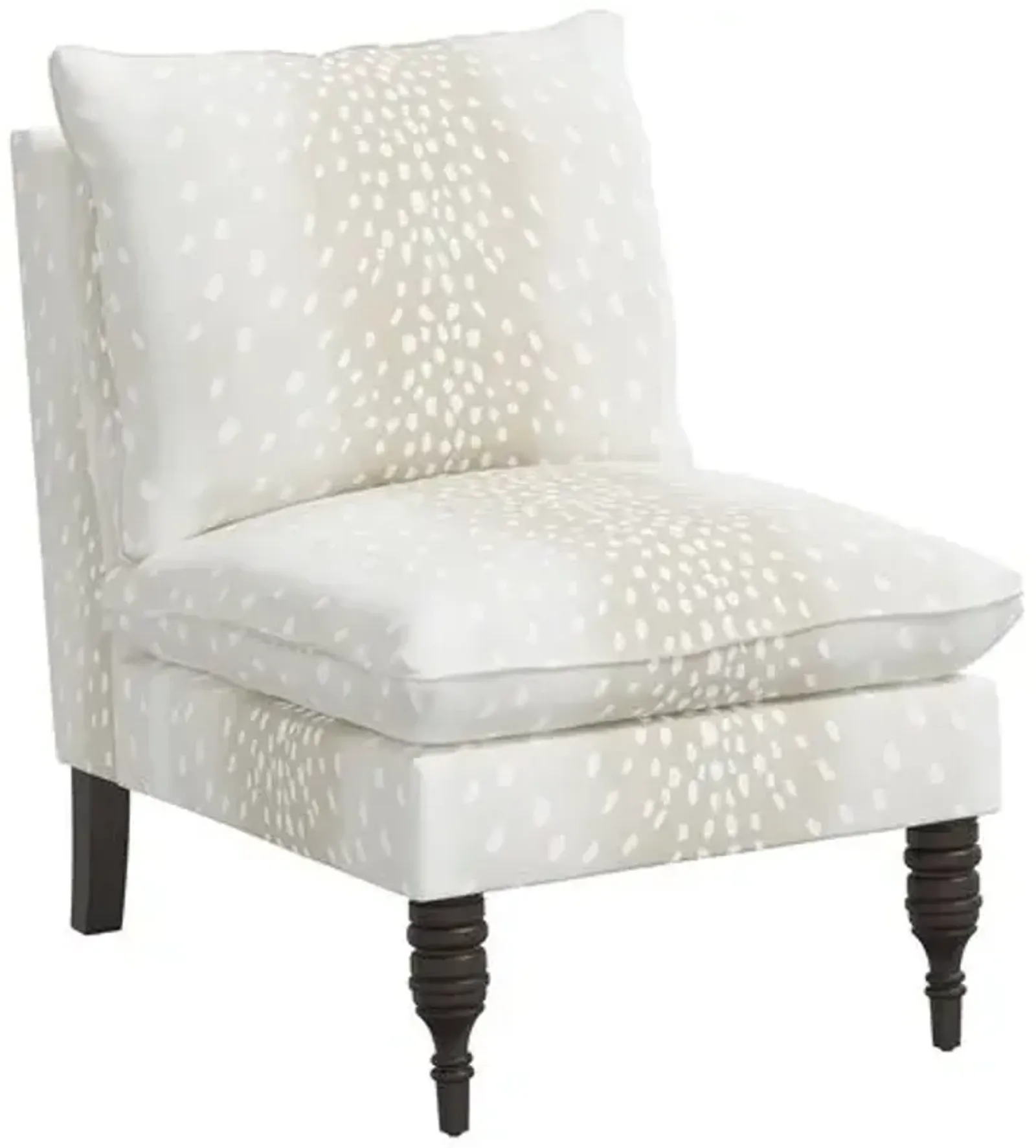 Daphne Slipper Chair - Fawn Stripe - Beige