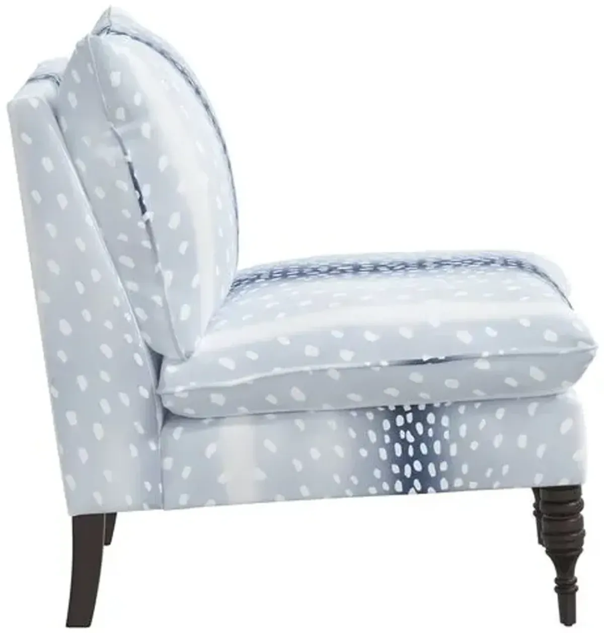 Daphne Slipper Chair - Fawn Stripe - Blue