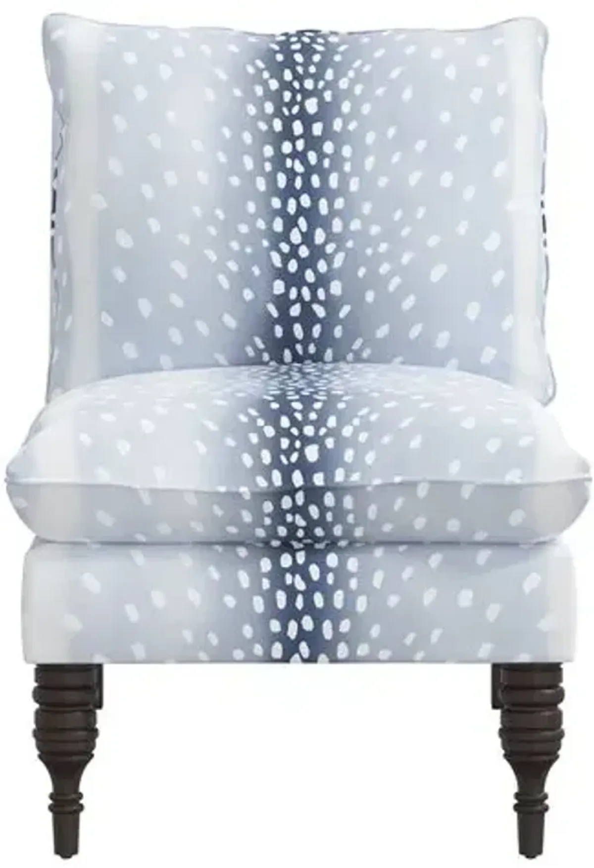 Daphne Slipper Chair - Fawn Stripe - Blue