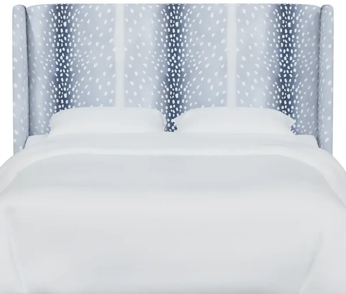 Kelly Wingback Headboard, Fawn Stripe