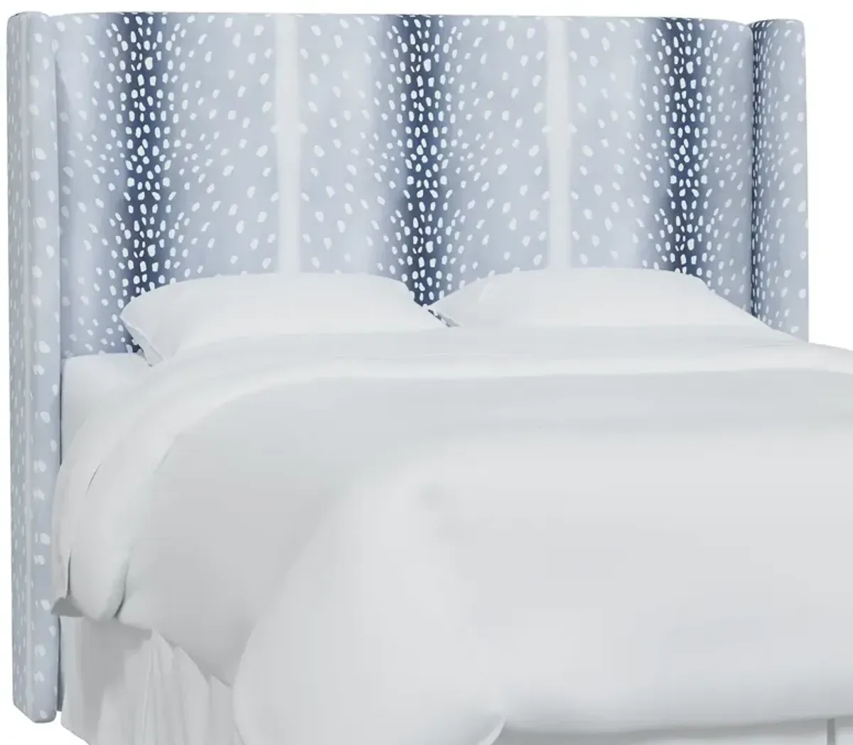 Kelly Wingback Headboard, Fawn Stripe