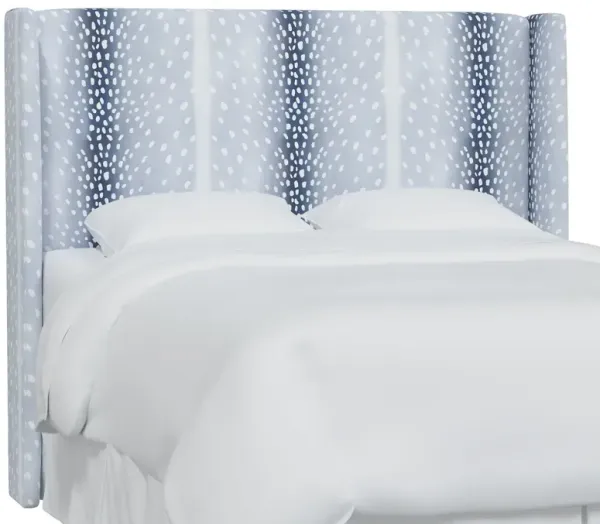 Kelly Wingback Headboard, Fawn Stripe