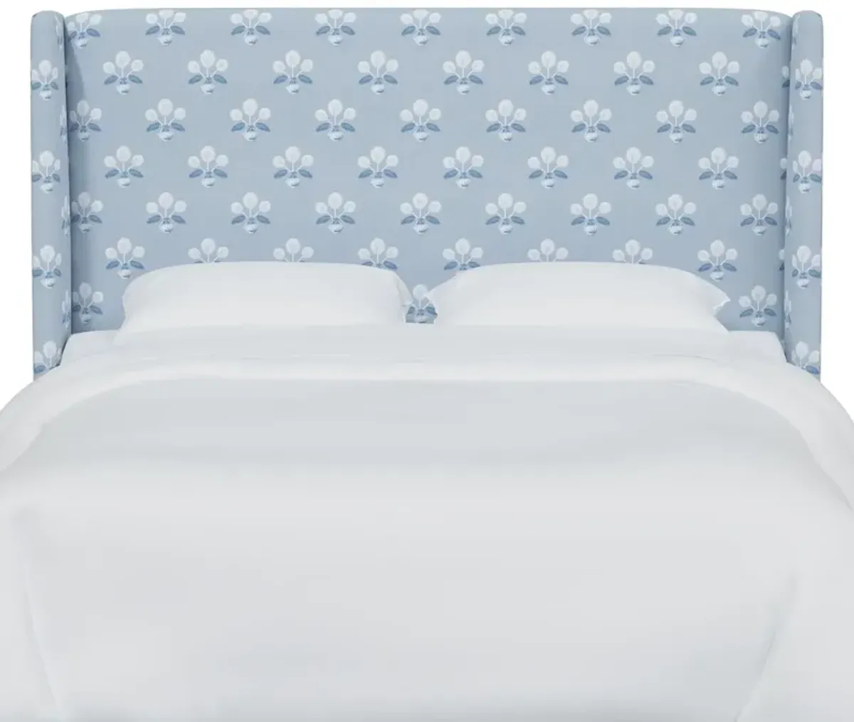 Kelly Wingback Headboard, Block Vase Floral