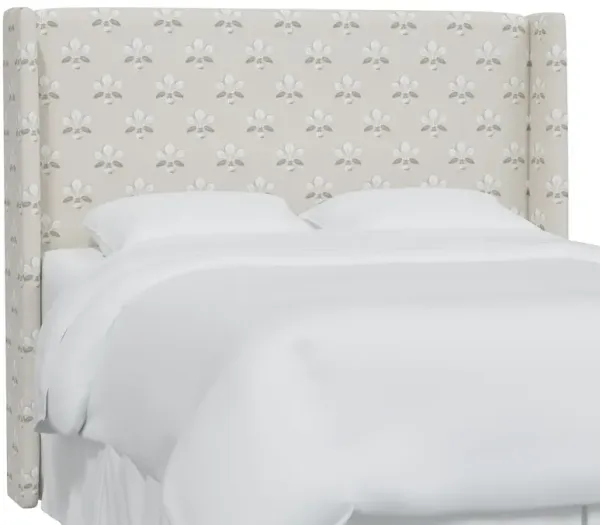 Kelly Wingback Headboard, Block Vase Floral