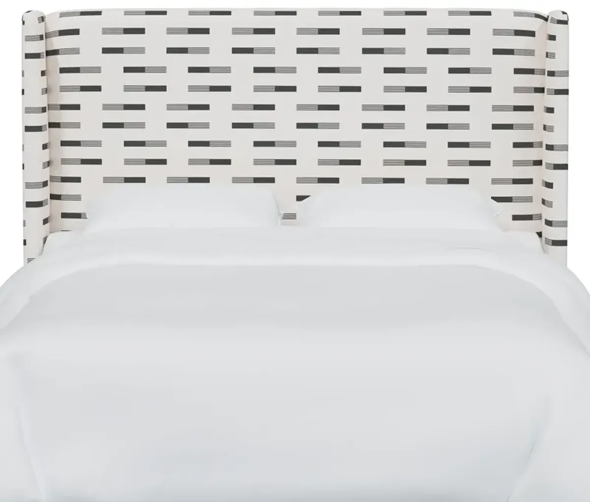 Kelly Wingback Headboard, Nigel Stripe