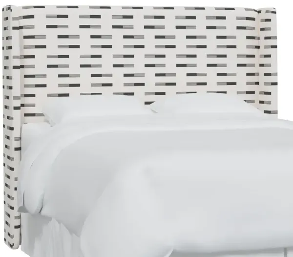 Kelly Wingback Headboard, Nigel Stripe