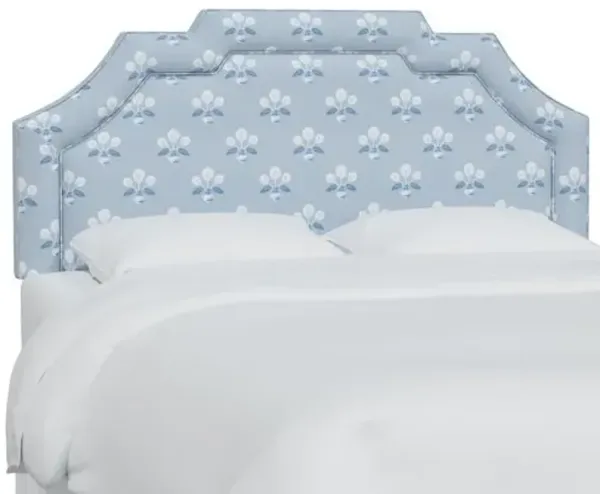 Lola Headboard - Block Vase Floral - Blue