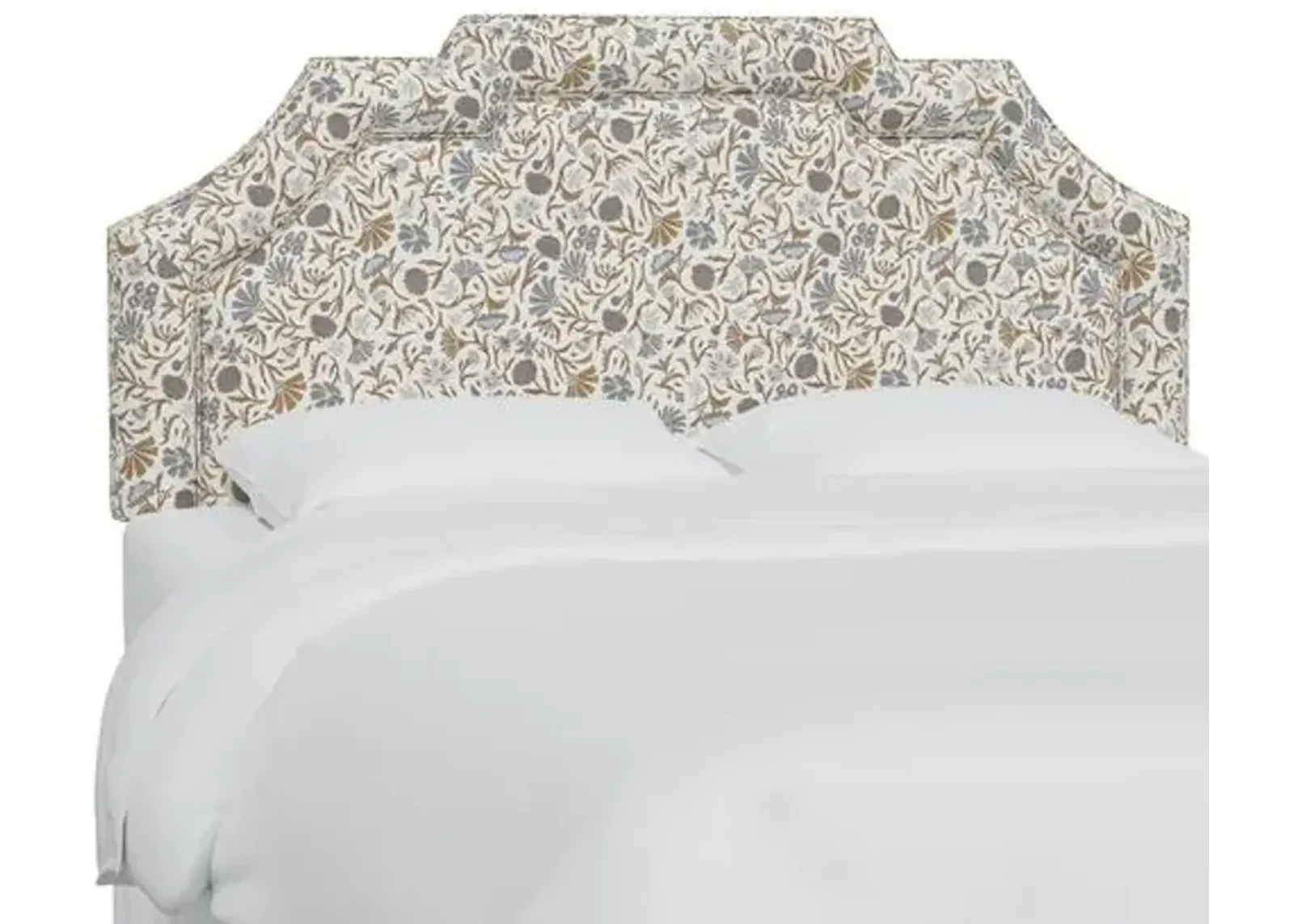 Lola Headboard - Vine Botanical - Blue