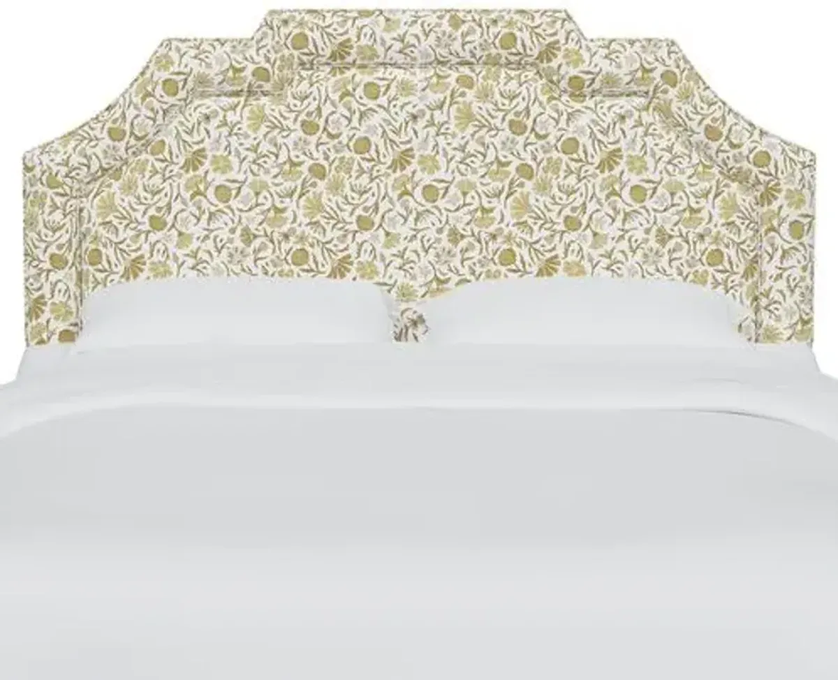 Lola Headboard - Vine Botanical - Yellow