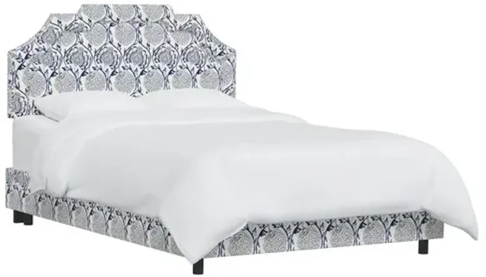 Lola Bed - Ranjit Floral - Handcrafted - Blue